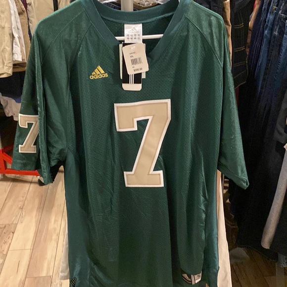 adidas Shirts Nwt Adidas Notre Dame Football Jersey Size Xxl Green With Gold Lettering